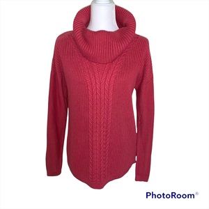Banana Republic size medium cotton blend knit sweater funnel neck